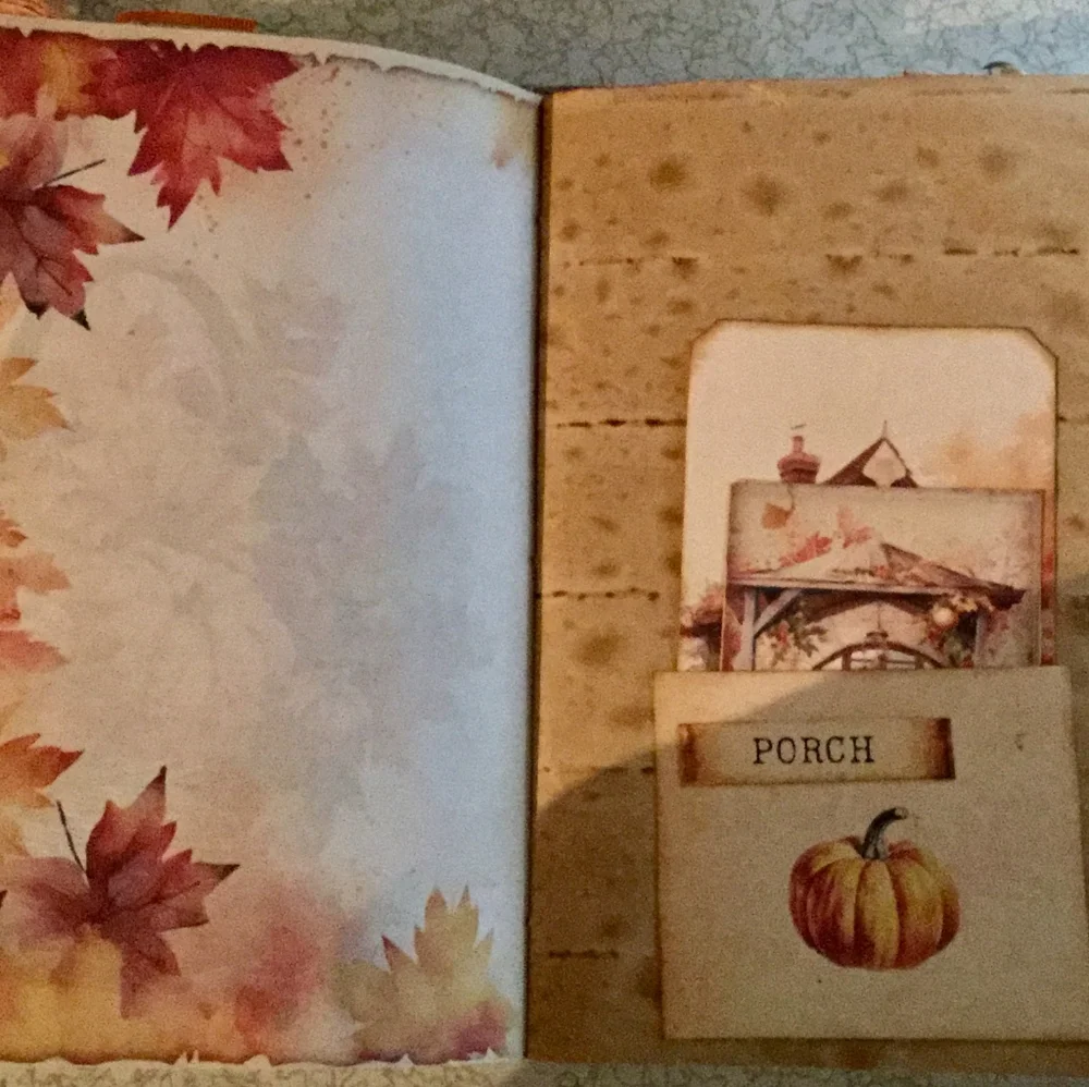 🍂Autumn Leaves 🍁 & Pumpkins Antique Journal 🎃